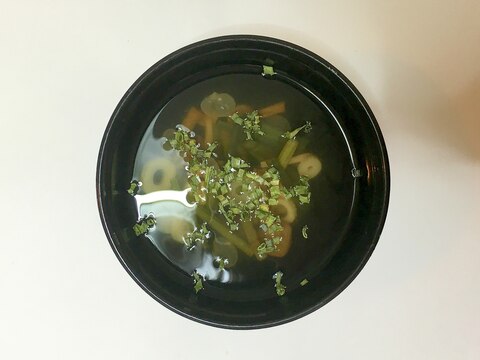 山菜の和風スープ